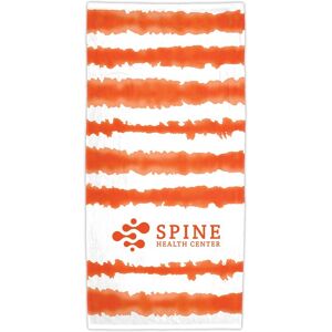 Positive Promotions 36 Wave Striped Beach Towels - Personalization Available