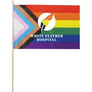 Positive Promotions 144 Progress Pride Rainbow Flag - One-Color Personalization Available