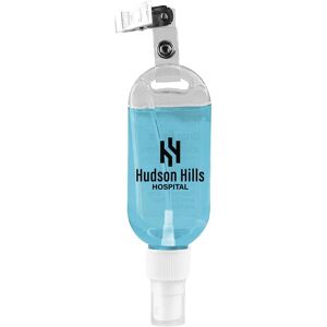 Positive Promotions 200 Spray Hand Sanitizers With Metal Clip - One-Color Personalization Available