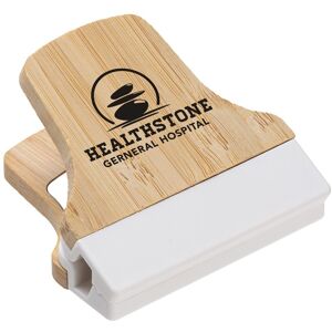 Positive Promotions 75 Eco Bamboo Magnet Clips - One-Color Personalization Available