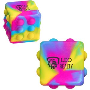 Positive Promotions 75 Fidget Push Pop Cube Stress Relievers - One-Color Personalization Available