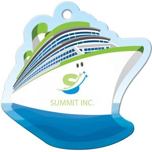 Positive Promotions 150 Cruise Ship Shaped Luggage Tags - Full-Color Personalization Available