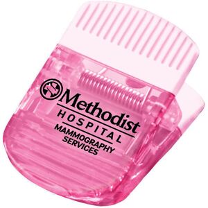 Positive Promotions 250 Pink Jumbo Magnetic Note Clips - Personalization Available
