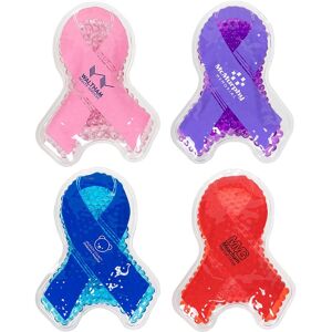 Positive Promotions 100 Awareness Ribbon-Shaped Hot/Cold Packs (Assorted Colors) - Personalization Available