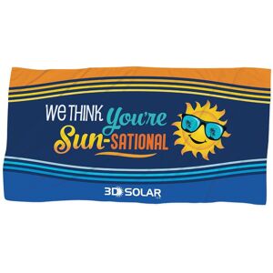 Positive Promotions 6 We Think You're Sun-sational Beach Towels - Personalization Available