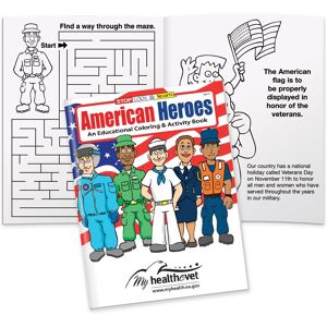 Positive Promotions 250 American Heroes Educational Activities Books - Personalization Available