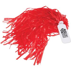 Positive Promotions 150 Pom Pom with Plastic Handle - Personalization Available