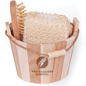 Positive Promotions 50 Bamboo Spa Bucket 5-Piece Gift Sets - Laser-Engraved Personalization Available