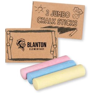 Positive Promotions 150 3-Pack Jumbo Chalk in Craft Boxes - One-Color Personalization Available