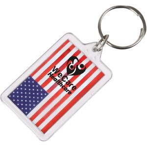 Positive Promotions 432 American Flag Tags - One-Color Personalization Available