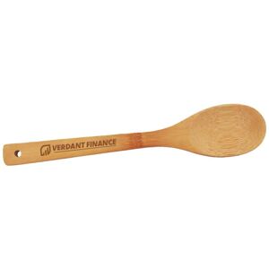 Positive Promotions 100 Bamboo Wooden Spoons - Laser-Engraved Personalization Available