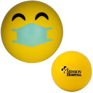 Positive Promotions 150 Happy PPE Stress Relievers - Personalization Available