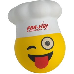 Positive Promotions 150 Chef Emoji Hat Stress Relievers - Personalization Available