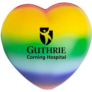 Positive Promotions 150 Rainbow Heart Stress Reliever- Personalization Available