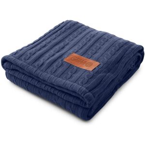 Positive Promotions 5 Alpine Cable Knit Sherpa Throw 47.5" x 60.5" - Debossed Personalization Available