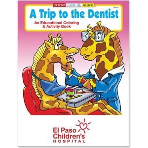 Positive Promotions 250 A trip to the Dentist Coloring Books - Personalization Available
