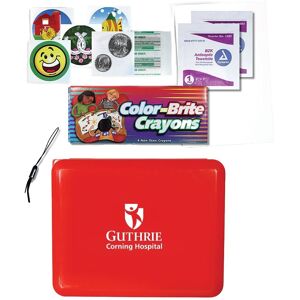 Positive Promotions 100 Fun and Safety Kits with Antimicrobial Additive Case - Personalization Available