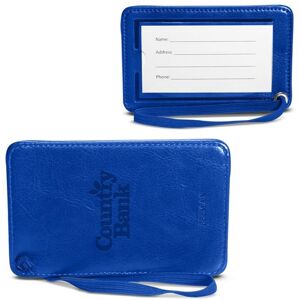 Positive Promotions 50 Leeman Leatherette Luggage Tags - Debossed Personalization Available