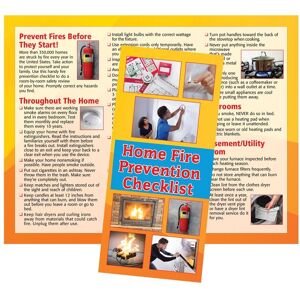 Positive Promotions 100 Home Fire Prevention Checklist Brochure - Personalization Available