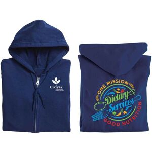 Positive Promotions 12 Dietary Services: One Mission, Good Nutrition Gildan® Full-Zip Hooded Shirts - Personalization Available