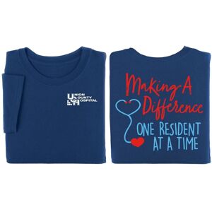 Positive Promotions 18 Making A Difference One Resident At A Time Two-Sided Unisex Sleeves T-Shirt - Silkscreened Personalization Available