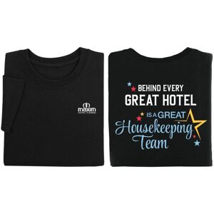 Positive Promotions 18 Behind Every Great Hotel Is a Great Housekeeping Team Unisex 2-Sided Sleeves T-Shirt - Silkscreened Personalization Available