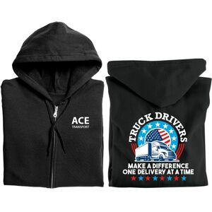 Positive Promotions 12 Truck Drivers Make a Difference One Delivery at a Time Gildan® Unisex Heavy Blend? Full-Zip Hooded Shirts - Silkscreened Personalization Available