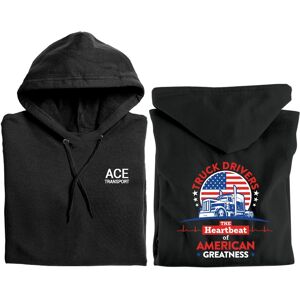 Positive Promotions 12 Truck Drivers: The Heartbeat of American Greatness Gildan® Unisex Heavy Blend? Pullover Hooded Shirts - Silkscreened Personalization Available