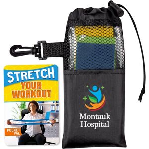 Positive Promotions 35 Strength Resistance Band Sets with Pocket Pal - Personalization Available