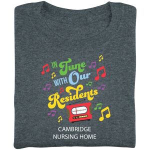Positive Promotions 18 In Tune With Our Residents Unisex Sleeves T-Shirt in Gift Box - Silkscreened Personalization Available