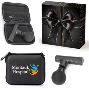Positive Promotions 15 Portable Mini Massage Gun With Carabiner Carry Case in Holiday Gift Boxes - Personalization Available
