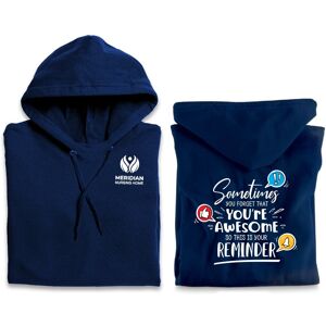 Positive Promotions 12 Sometimes You Forget That You're Awesome, So This Is Your Reminder Gildan® Unisex Heavy Blend? Pullover Hooded Sweatshirt in Gift Bags With Holiday Gift Tag - Silkscreened Personalization Available
