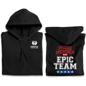 Positive Promotions 12 Proud Member of an Epic Team Gildan® Unisex Heavy Blend? Pullover Hooded Sweatshirt in Gift Bags With Holiday Gift Tag - Silkscreened Personalization Available