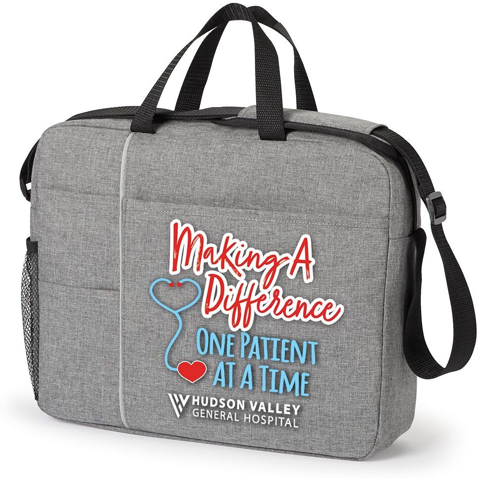 Positive Promotions 25 Making a Difference One Patient at a Time Everywhere 15" Computer/Laptop Briefcase Bags - Personalization Available