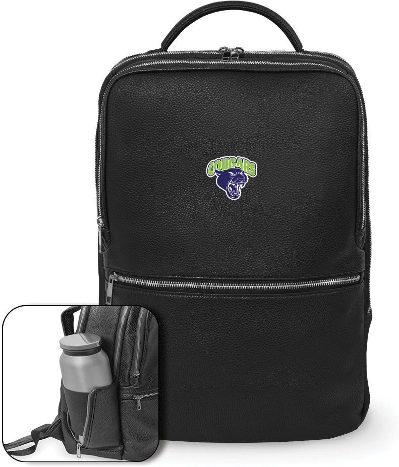 Positive Promotions 15 Venture Faux-Leather 15.5" Computer/Laptop Packs With Trolley Strap - Full-Color Personalization Available