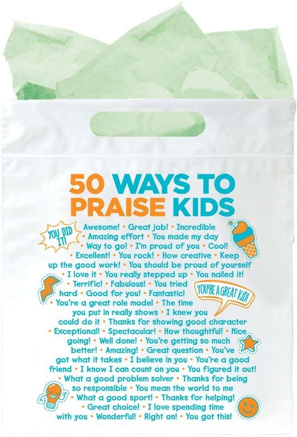 Positive Promotions 50 50 Ways To Praise Kids Goody Bag 12" x 15"