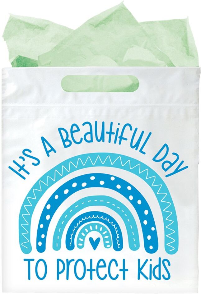 Positive Promotions 50 It's A Beautiful Day To Protect Kids Goody Bag 12" x 15"