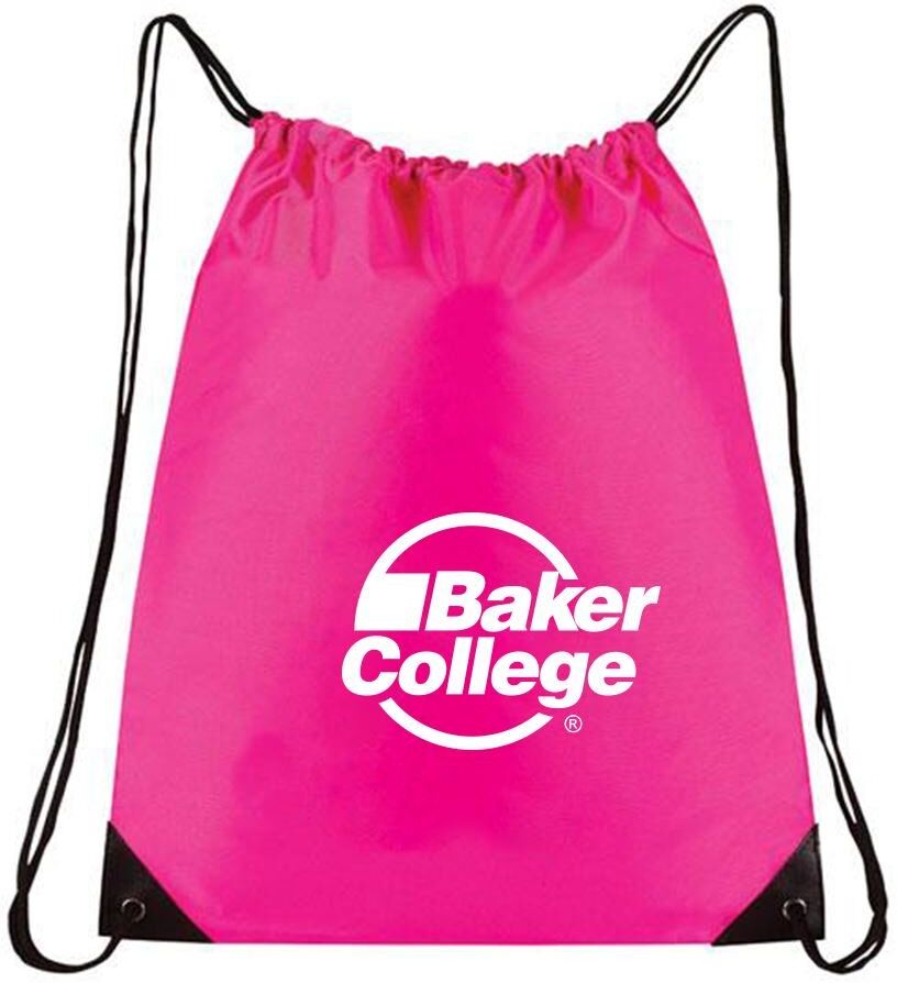 Positive Promotions 50 Bright Pink Drawstring Packs - Personalization Available