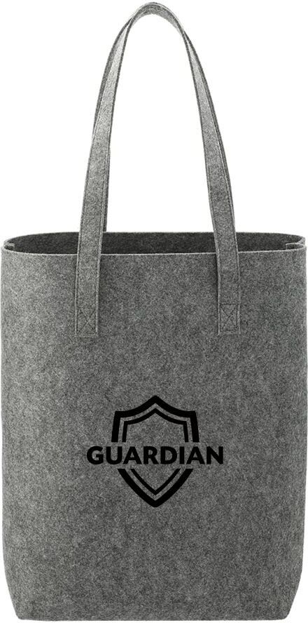 Positive Promotions 100 Recycled Felt Shopper Totes - Personalization Available