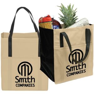 Positive Promotions 100 Metro Grocery Shopper Tote Bags - Personalization Available