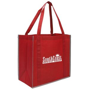 Positive Promotions 150 Reflective Grocery Totes - Personalization Available