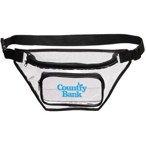 Positive Promotions 60 Secure Clear Fanny Packs with Zippered Pocket - Personalization Available