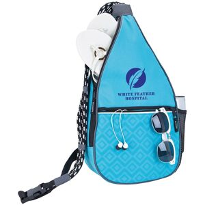 Positive Promotions 50 Adjustable Rope Strap Sling Packs - One-Color Personalization Available