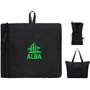 Positive Promotions 15 Jet Tops Water-Repellent Foldable Nylon Travel Tote Bag - One-Color Personalization Available