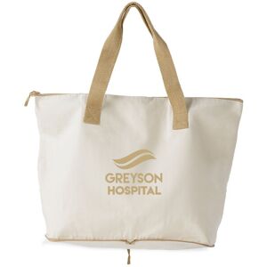 Positive Promotions 25 Recycled Oversized Packable Tote Bags - One-Color Personalization Available