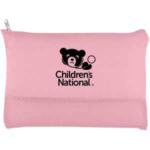 Positive Promotions 100 Pink Mesh Vanity Bags - Personalization Available