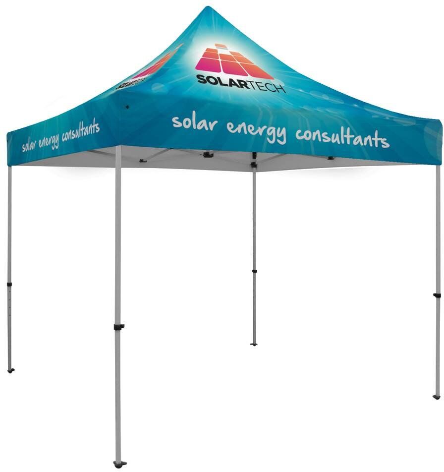 Positive Promotions Premium Aluminum 10' Tent Kit - Full-Color Dye-Sublimation Personalization Available