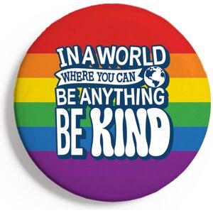 Positive Promotions 25 In a World Where You Can Be Anything, Be Kind Rainbow Pride Button