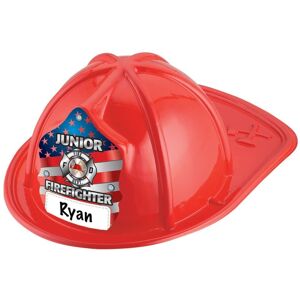 Positive Promotions 25 Red Patriotic Junior Firefighter Write-In Hats