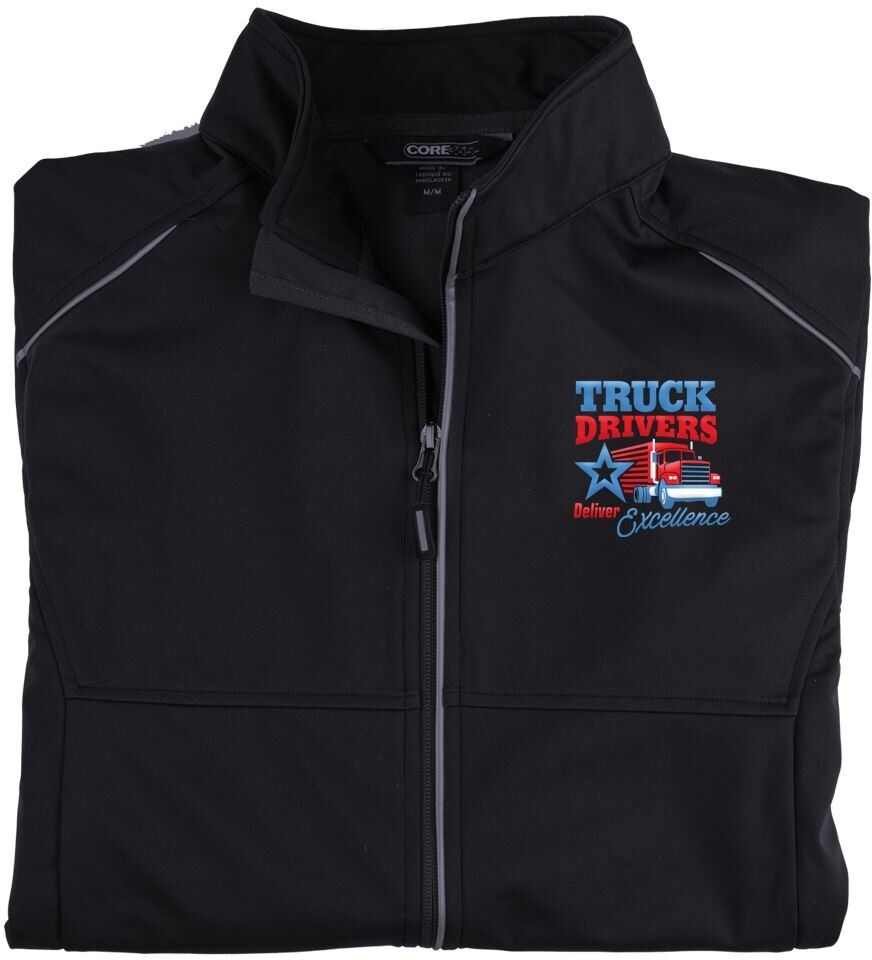 Positive Promotions 6 Truck Drivers Keep America Rolling Core 365&#153 Three-Layer Knit Full-Zip Jackets - Embroidered Personalization Optional